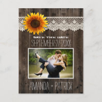 Cartes de mariage Fleur de Tournesol en Bois à Pho