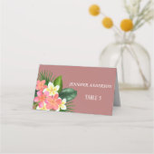 Cartes de mariage Fleur Rose Canyon Minimaliste (Devant)