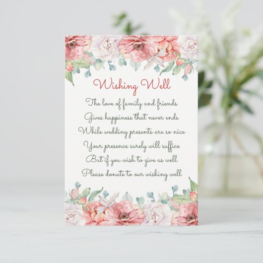 Cartes de mariage Fleurs aquarelles (Debout devant)