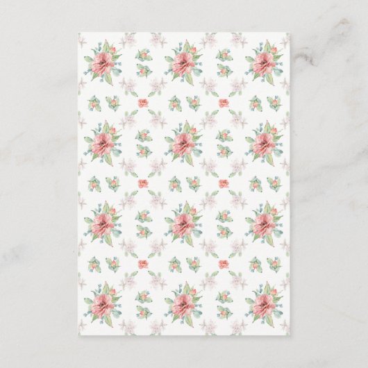 Cartes de mariage Fleurs aquarelles (Dos)