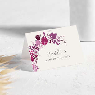 Cartes de mariage Fleurs de raisin de Berry frança