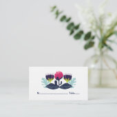 Cartes de Mariage floral funky (Debout devant)