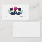Cartes de Mariage floral funky (Devant / Derrière)