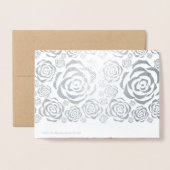 Cartes de mariage florales Merci de luxe (Derrière avec enveloppe)