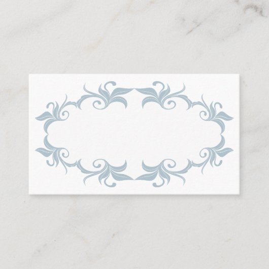 Cartes de Mariage Flourdissant bleu ardoise (Devant)