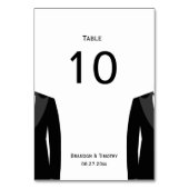 Cartes De Mariage Gay Noir Et Blanc (Dos)