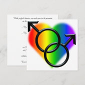 Cartes de mariage Gay Pride Invitations d'amour ar (Devant / Derrière)