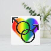 Cartes de mariage Gay Pride Invitations d'amour ar (Debout devant)