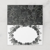 Cartes de Mariage gothique Rose blanc et noir (Extérieur déplié)