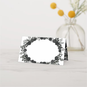 Cartes de Mariage gothique Rose blanc et noir