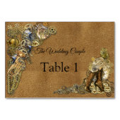 Cartes de mariage gothique - Steampunk sur table e (Devant)