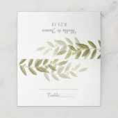 Cartes de Mariage Green Olive Leaf (Extérieur déplié)