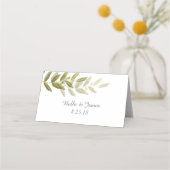 Cartes de Mariage Green Olive Leaf (Dos)