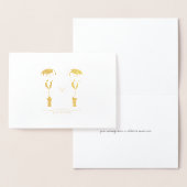 Cartes De Mariage Groom & Groom Gold Etched (Affichage)