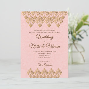 Cartes de mariage indien et invitations de mariage