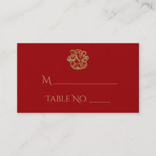 Cartes de Mariage indiennes Mandala Rouge et or
