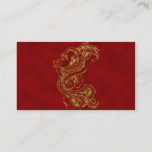 Cartes de Mariage indiennes Red et Gold Peacock (Dos)