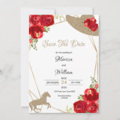 Cartes de mariage Kentucky Derby Save the Date (Devant)