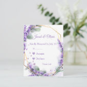 Cartes de mariage lavande (Debout devant)