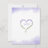 Cartes de mariage lavande (Dos)