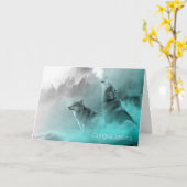 Cartes de mariage Loups Âmes Sœurs (Fleur jaune)