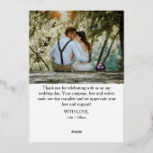 Cartes de mariage Luxe et Gold Merci - avec photo (Verso)