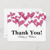 Cartes de mariage Merci avec ballons rouges (Devant / Derrière)