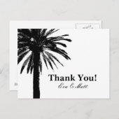 Cartes de mariage Merci avec image de palmier (Devant / Derrière)