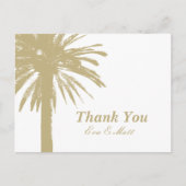Cartes de mariage Merci avec image de palmier de s (Devant)