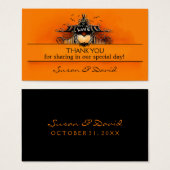 Cartes de mariage Merci - Halloween Love (Devant & derrière)
