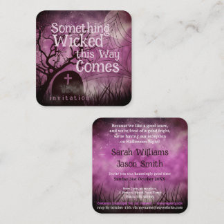 Cartes de mariage miniatures Halloween amusantes m