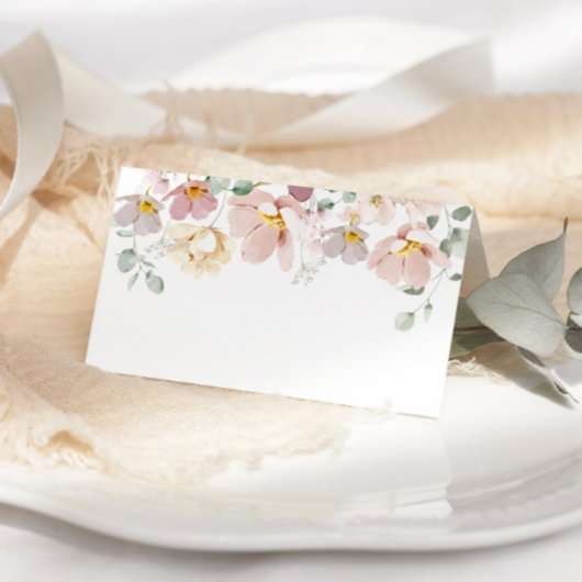 Cartes de mariage minimaliste fleur sauvage
