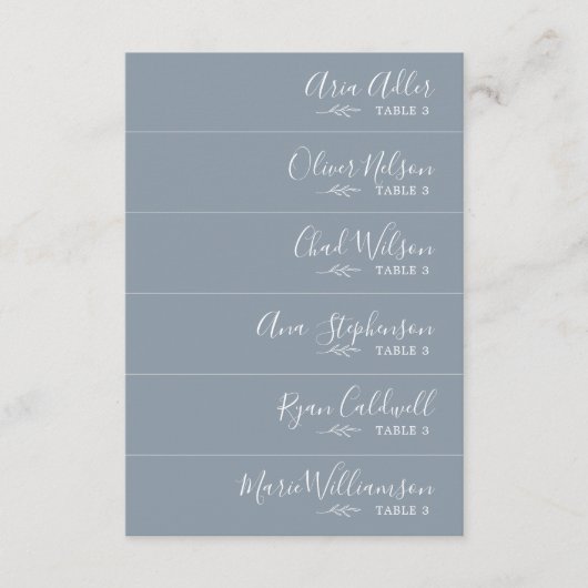 Cartes de Mariage minimes do-it-yourself bleu feui (Devant)
