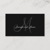 Cartes de Mariage Monogramme noir et blanc (Dos)