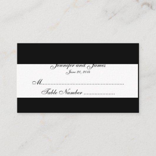 Cartes de Mariage Monogramme noir et blanc (Devant)