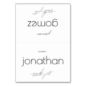 Cartes de Mariage noir blanc do-it-yourself plié (Par défaut)