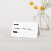 Cartes de Mariage noir et blanc chic (Devant)