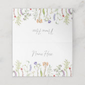 Cartes de mariage Noms Fleur sauvage Floral (Extérieur déplié)
