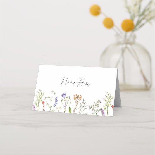 Cartes de mariage Noms Fleur sauvage Floral (Devant)