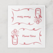 Cartes de Mariage Noms Main Whimsical Tirée (Extérieur déplié)