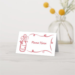 Cartes de Mariage Noms Main Whimsical Tirée