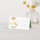 Cartes de mariage Orange Floral Aquarelle (Devant)