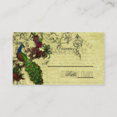 Cartes de Mariage Peacock vintage (Dos)
