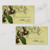 Cartes de Mariage Peacock vintage (Devant / Derrière)