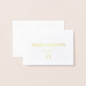 Cartes de mariage personnalisées Cartes de nom de  (Devant avec enveloppe)