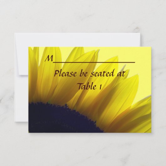 Cartes de mariage personnalisées Tournesol (Devant)