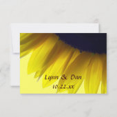 Cartes de mariage personnalisées Tournesol (Dos)