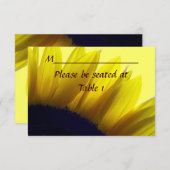 Cartes de mariage personnalisées Tournesol (Devant / Derrière)