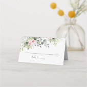 Cartes de Mariage pliées Rose vert (Dos)