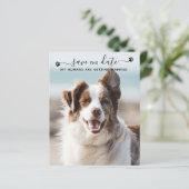 Cartes de mariage pour chien avec code QR pour pho (Debout devant)